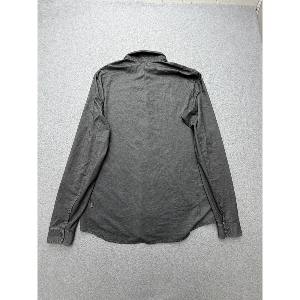 Lululemon Shirt Mens Large Gray Solid Long Sleeve Button Front Casual Stretch - Picture 3 of 7